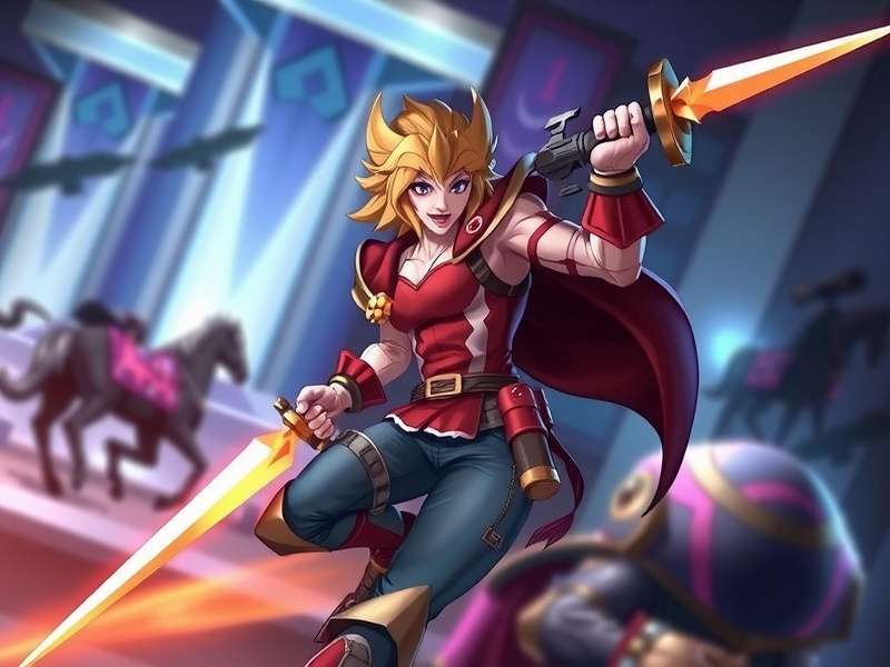 Mythical action RPG game scene with warrior and dragon